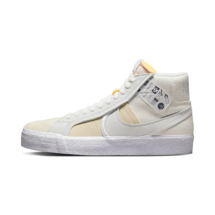 Nike SB Blazer Mid Warning Label “Summit White” (DZ7587-110)