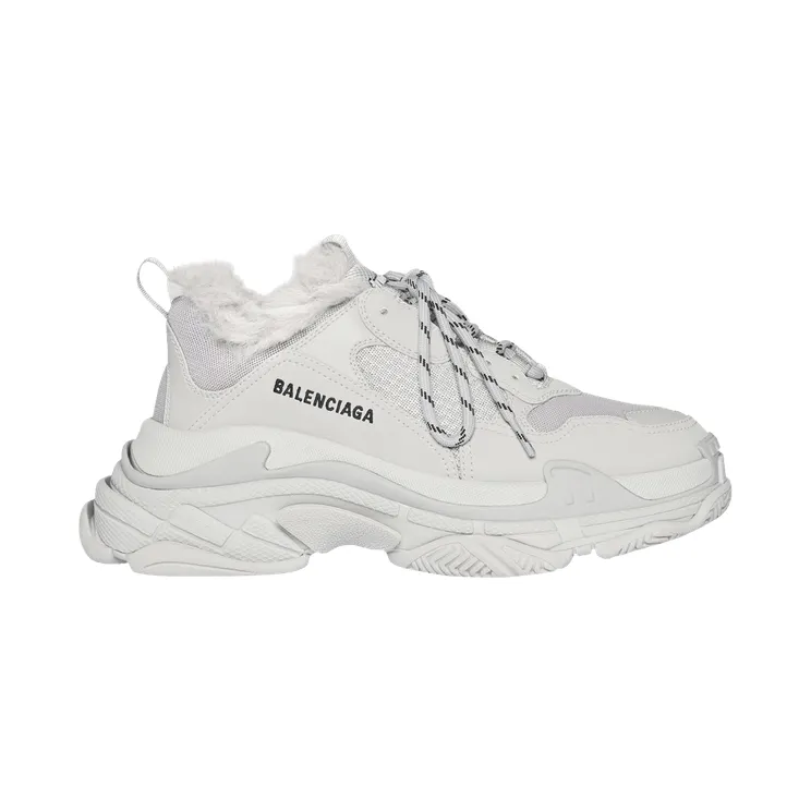 Balenciaga Triple S Fake Fur Grey (W) (668562W3CQ51210)