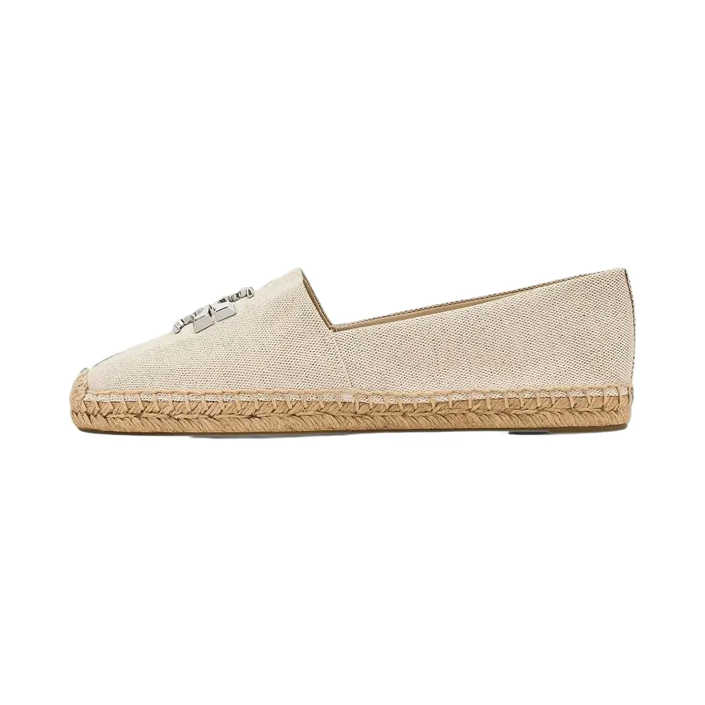Tory Burch Eleanor Espadrille Womens “New Cream Silver” (184637-052)