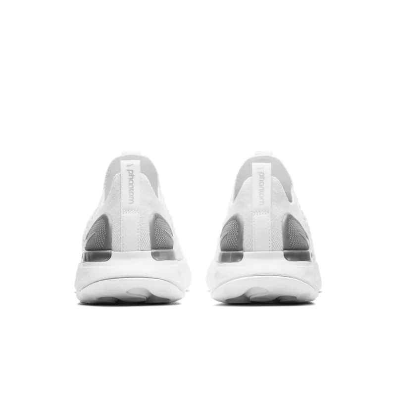 Nike React Phantom Run Flyknit 2 White Pure Platinum (W) White/White-Pure Platinum-Metallic Silver (CJ0280-100)