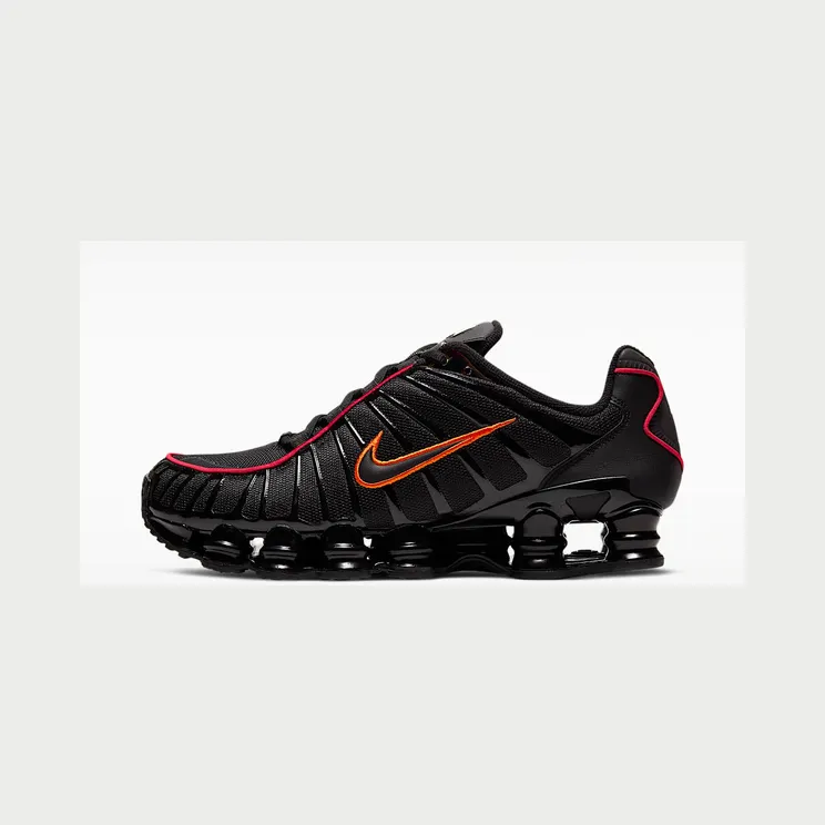 Nike Shox TL “Black / Magma Orange / University Red” (CV1644-001)