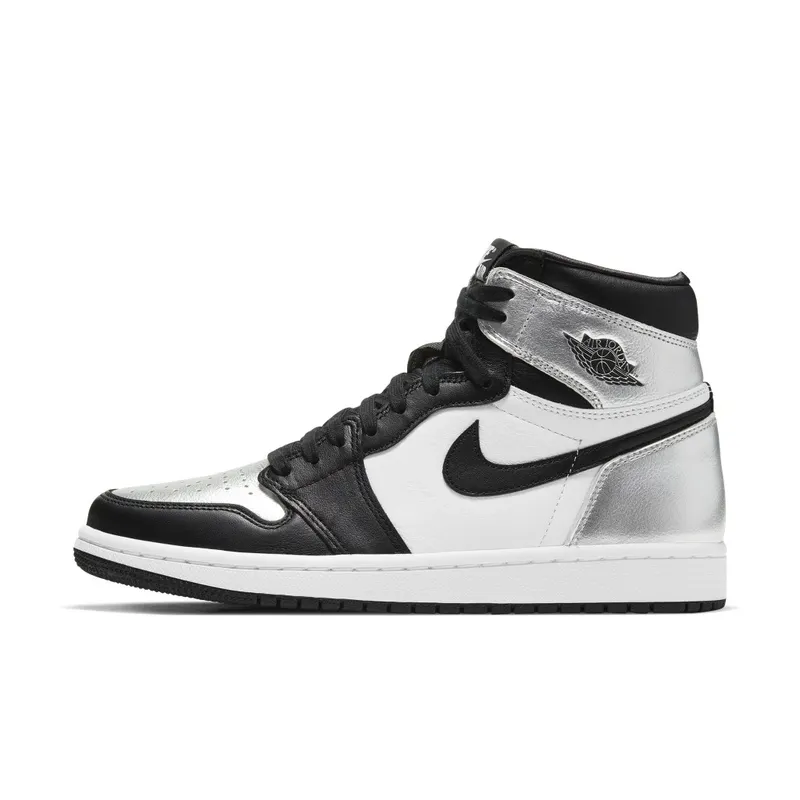 Jordan 1 Retro High Silver Toe (W) Black/Metallic Silver-White-Black (CD0461-001)