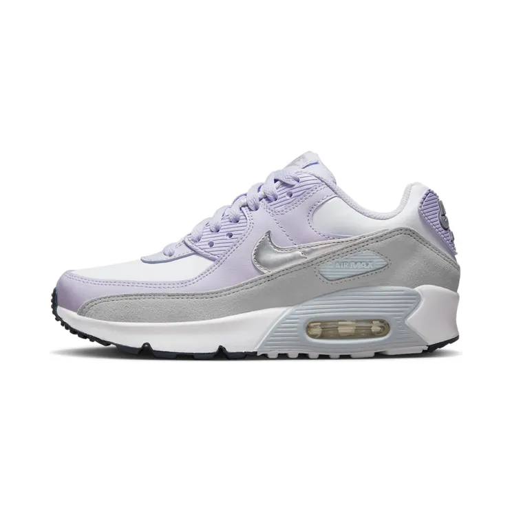 Nike Air Max 90 “White / Violet Frost / Pure Platinum / Metallic Silver” (CD6864-123)