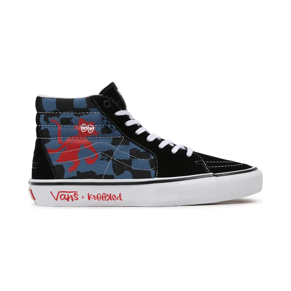 VANS Krooked By Natas Voor Ray Skate Sk8-hi Shoes Black (VN0A5FCCAPG)