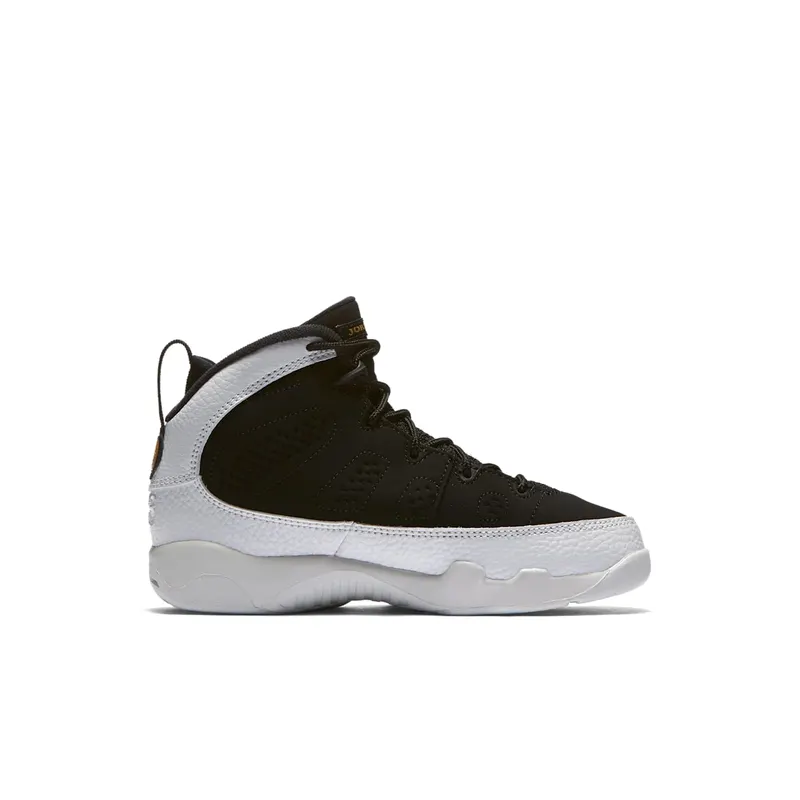 Jordan 9 Retro City of Flight (PS) Black/Black-Summit White-Metallic Gold (401811-021)