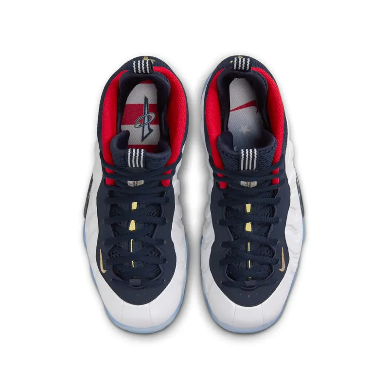 Nike Air Foamposite One Olympic (GS) Obsidian/University Red-Metallic Gold-White (644791-403)