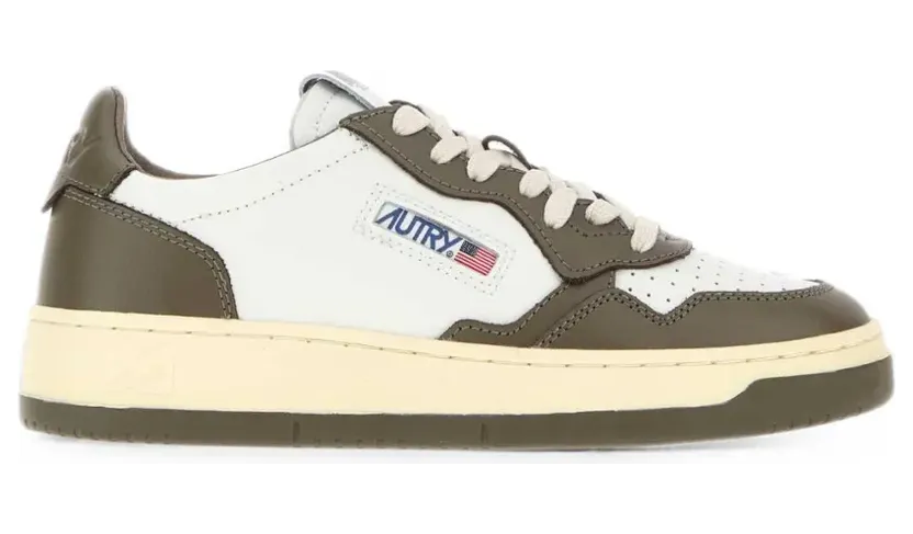 Autry Medalist leren sneakers – Beige (AULWWB68)