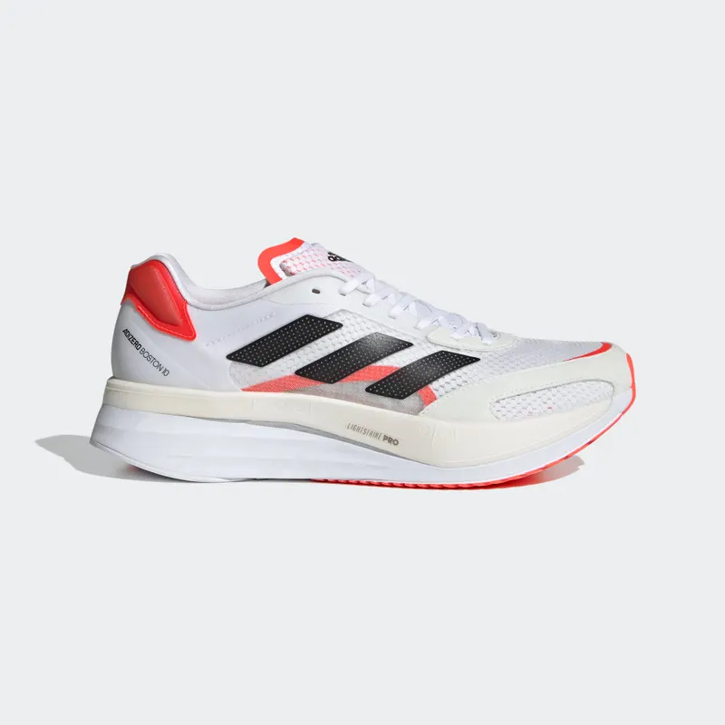 adidas Adizero Boston 10 Cloud White / Core Black / Solar Red (FY4079)