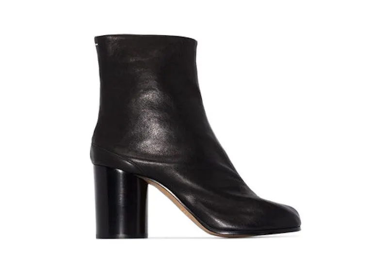Maison Margiela Vintage Leather Tabi High Heel Ankle Boots Black (S58WU0260 P3753 T8013)
