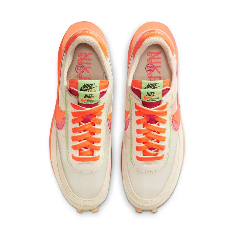 Nike x sacai Clot LDWaffle Kiss of Death Net Orange Blaze (DH1347-100)