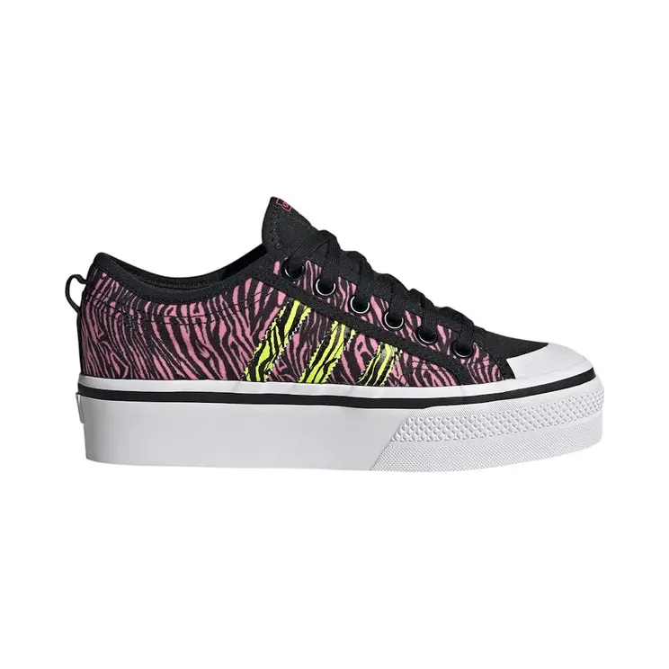 adidas Nizza Platform Core Black Solar Yellow Bliss Pink (IE9626)