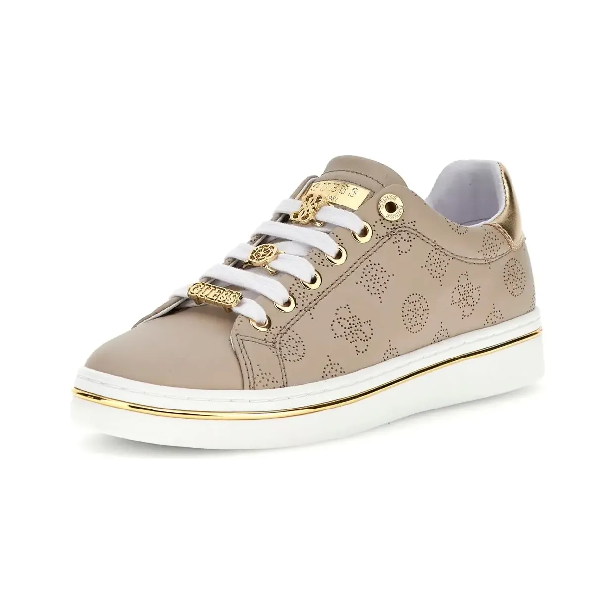 Guess Monogram Leren Beige “Beige” (FLPSTAFAL12BEIGE)