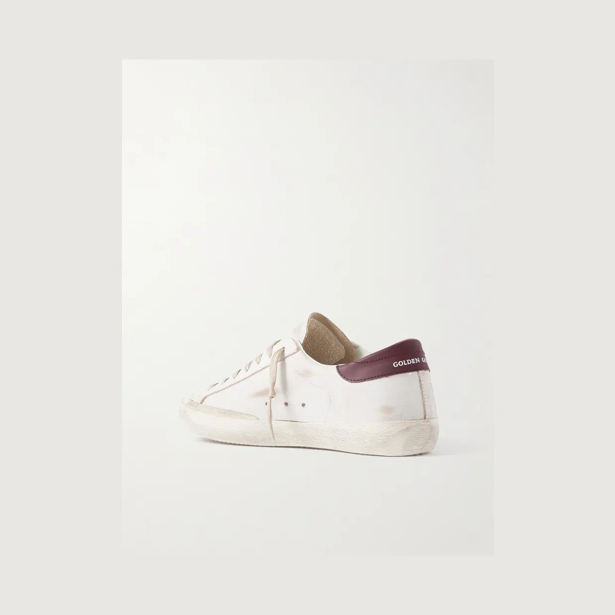 Golden Goose Super-Star Distressed Leather Sneakers White (GMF00101.F008114) (4)