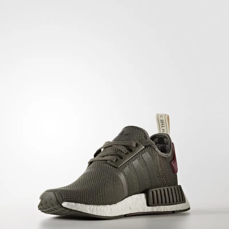 adidas NMD R1 Ultility Grey (W) Utility Grey/Utility Grey/Maroon (BA7752)