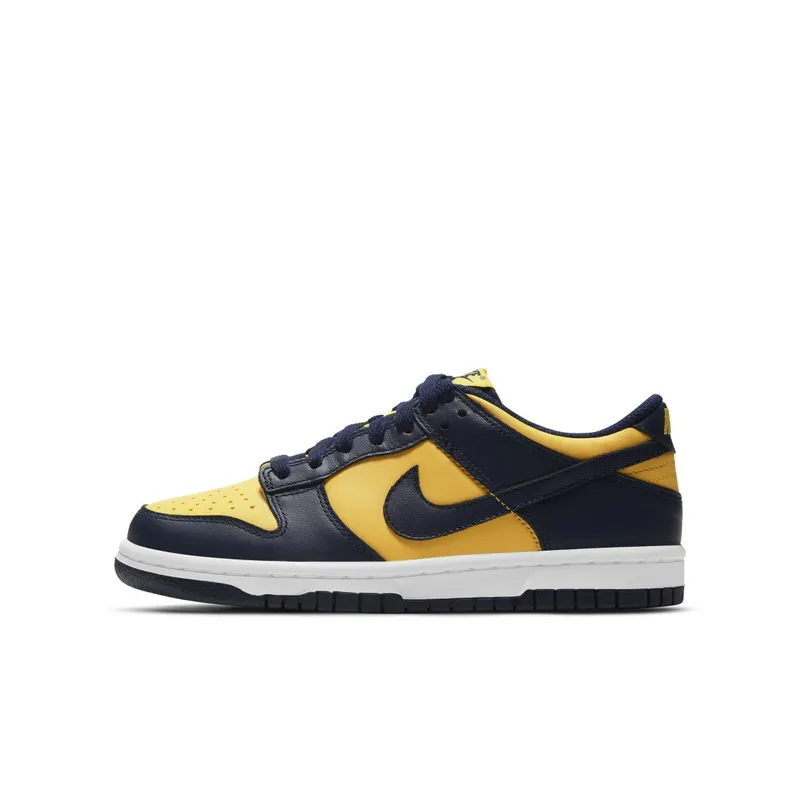 Nike Dunk Low Michigan (GS) (2021) – “Varisty Maize / Midnight Navy / White” (CW1590-700)