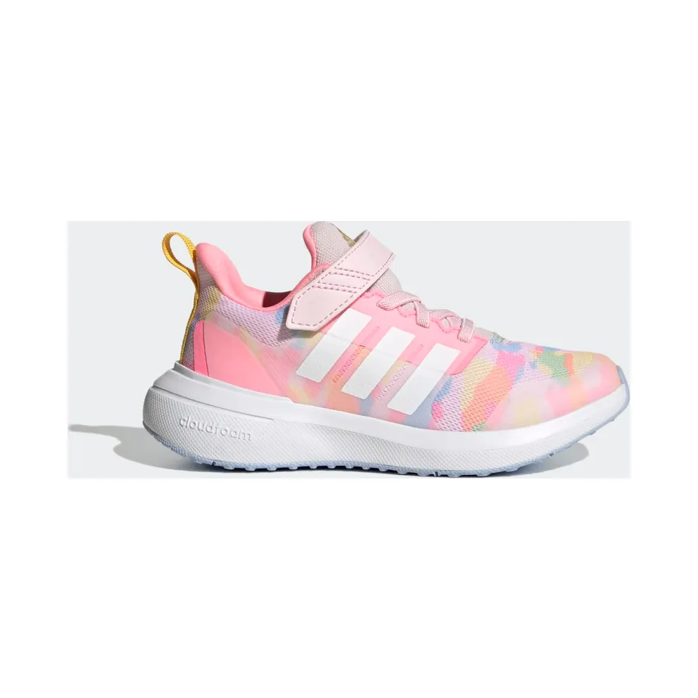Adidas Fortarun 2.0 Cloudfoam Sport Running Elastic Lace Top Strap Clear Pink / Cloud White / Blue Dawn (GZ9752)