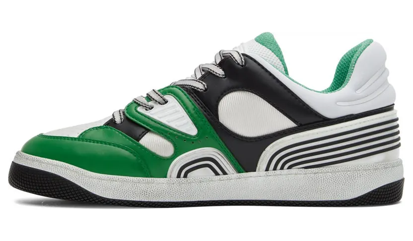 Gucci Green & Black Basket Sneakers (697882 2SH90) (3)
