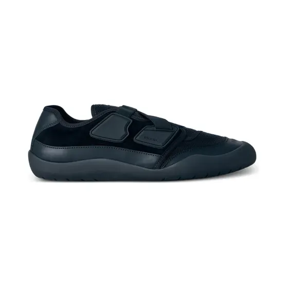 Speedrock Black Leather and Mesh Sneakers 2EE487G0003H0K/T_PRADA-F0002_604-11