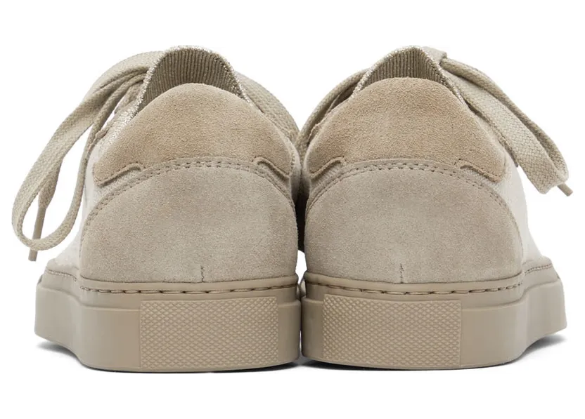 Brunello Cucinelli Taupe Glitter Sneakers (MZ34G2137) (4)