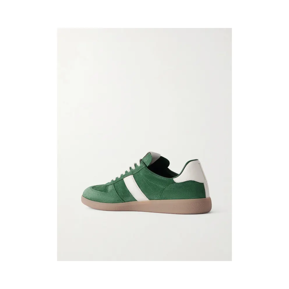 Tom Ford Archer Leather-Trimmed Suede Green (J1584-LCL046N)