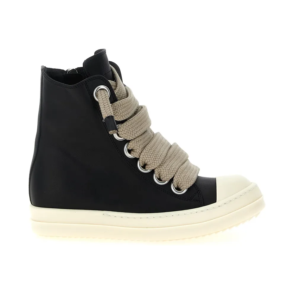 Rick Owens Jumbolace Sneaks “White/Black” (RP02F5878LCOW2911)