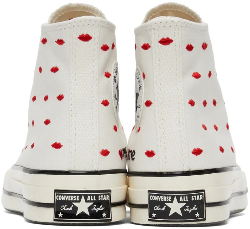 Converse Chuck 70 Embroidered Lips Vintage White/university Red (A01601C)