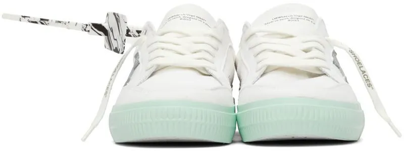 Off-White White Vulcanized Eco Canvas Low Sneakers (OMIA085F21FAB0010151)