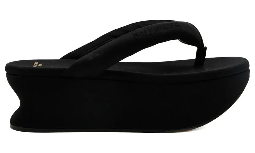 Balenciaga Gaeta Thong Sandal Black