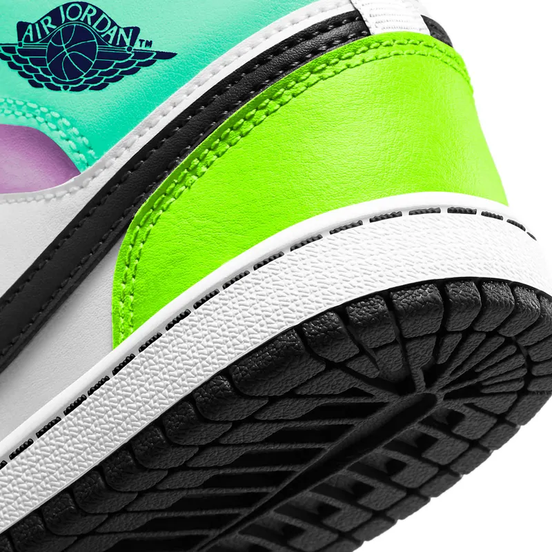Jordan 1 Mid Pastel Black Toe (PS) (640734-175)