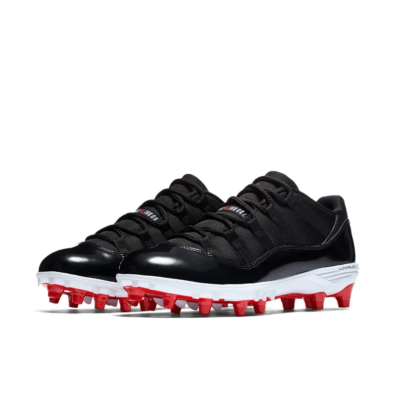 Jordan 11 Retro Low Cleat Bred Black/University Red-White (AO1560-010)