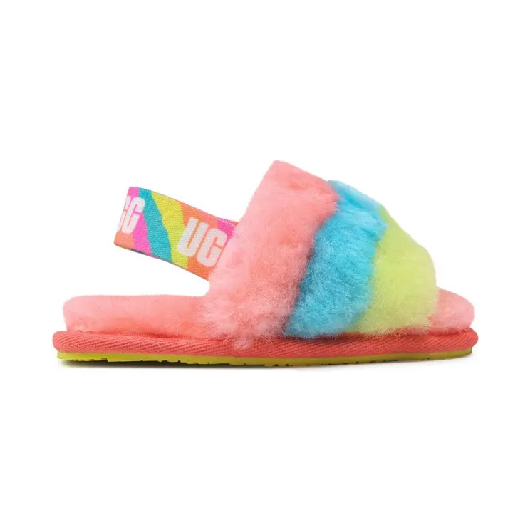 UGG Fluff Yeah Slide Peach Bliss Multi (1124931T-PBMT)
