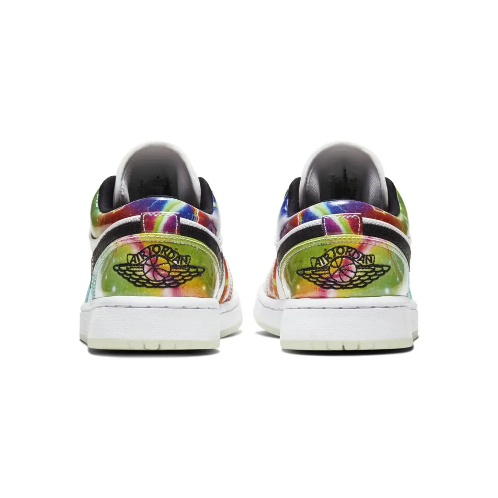 Jordan 1 Low Galaxy (W) Black/Multi-Color-White (CW7310-909)