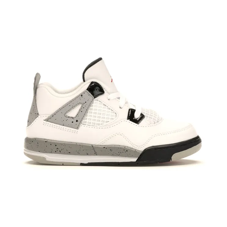 Air Jordan 4 Retro TD ‘Cement’ White/Fire Red-Black-Matte Silver (308500-104)