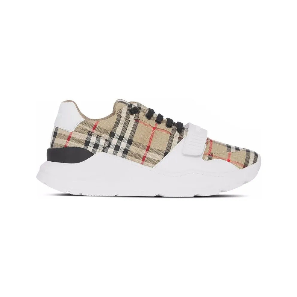 Burberry Check and Leather Sneakers Archive Beige (8050509)