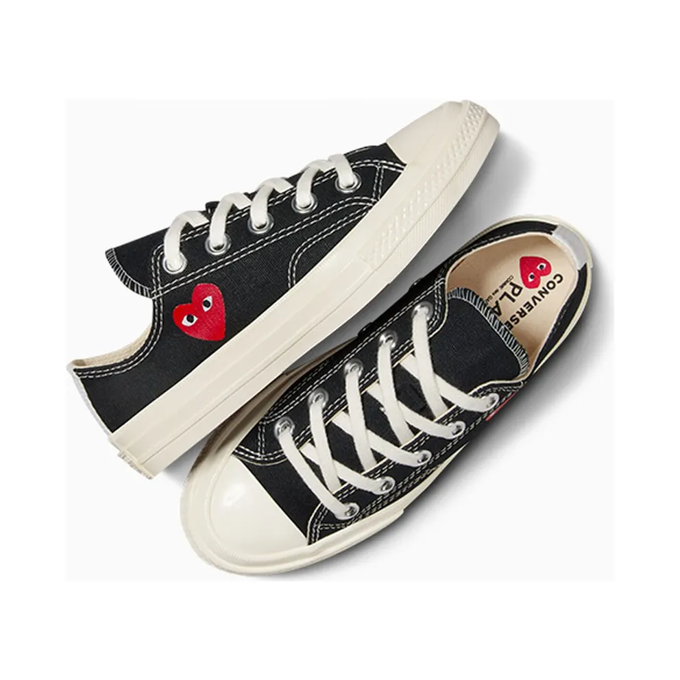 Converse PLAY Comme des Garçons Single Heart Chuck 70 Black/Egret/Red (A08806C)