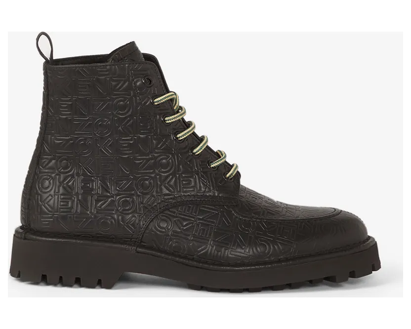 KENZO Bottines à lacets K-MOUNT en cuir (FC55BT011L79)