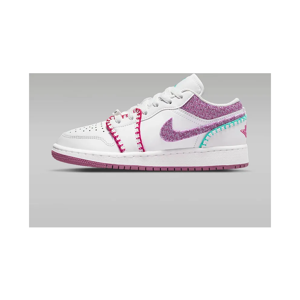 Air Jordan 1 Low GS Knitted White Multi (DM9037-100)
