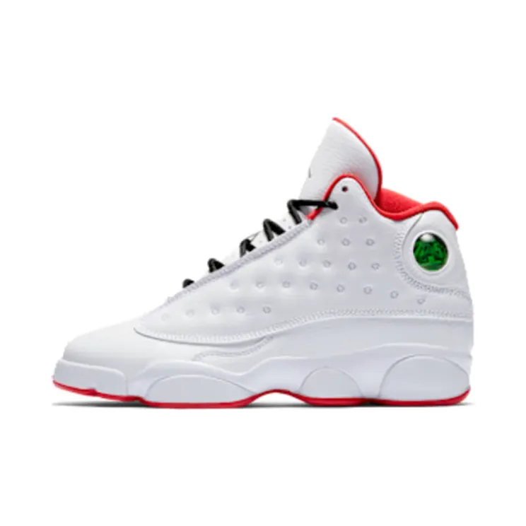 Air Jordan 13 Retro BG History of Flight “White / University Red / Black / Metallic Silver” (414574-103)