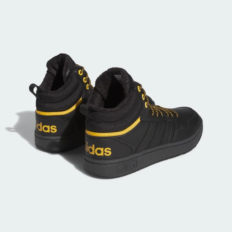 Adidas Hoops 3.0 Mid Lifestyle Basketball Classic Winterschoenen Core Black / Core Black / Preloved Yellow (IG7928)