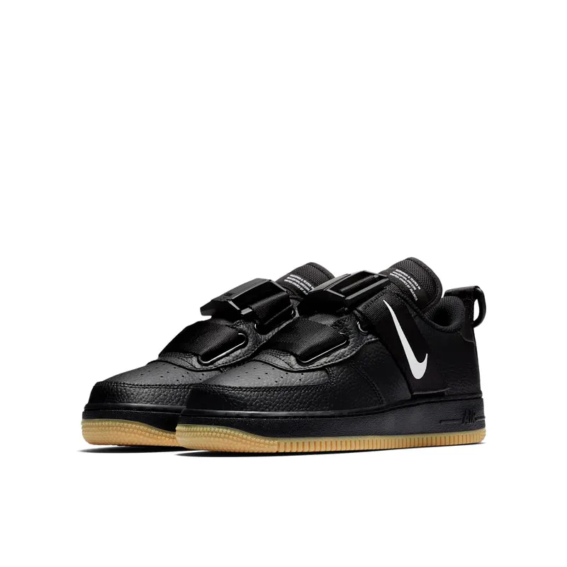 Nike Air Force 1 Utility Black Gum (GS) Black/White-Gum Medium Brown (AJ6601-003)