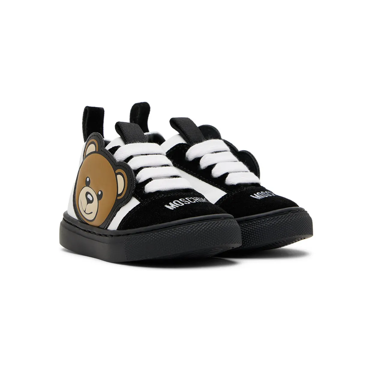 Moschino Baby Black & White Teddy Sneakers (71689) (4)