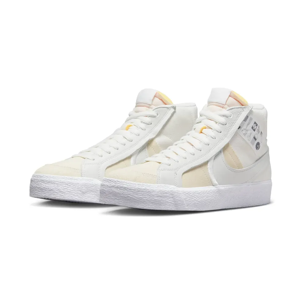 Nike SB Blazer Mid Warning Label Summit White (DZ7587-110)