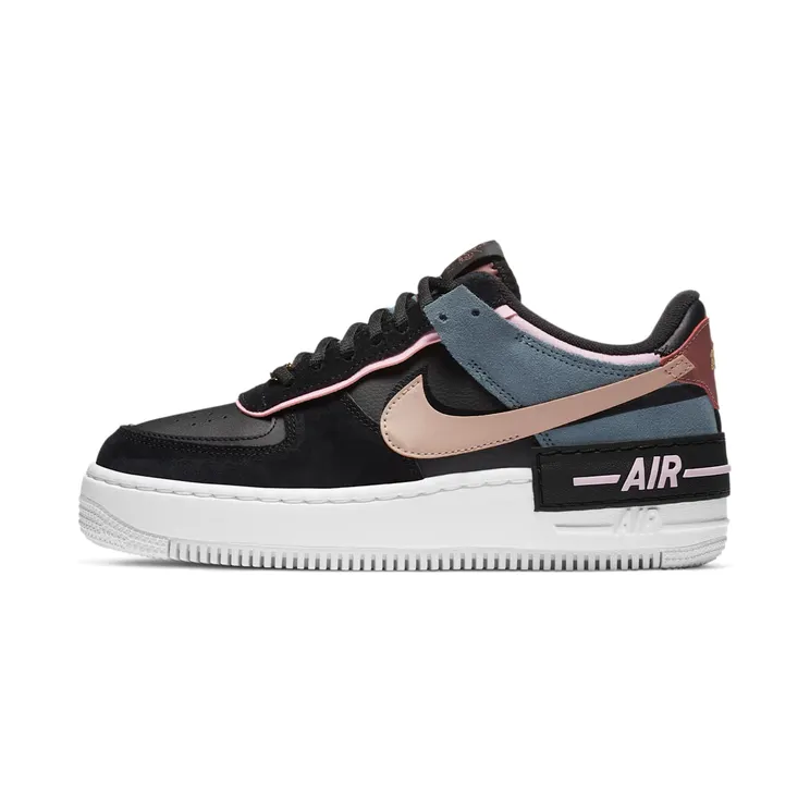 Nike Air Force 1 Shadow “Black / Light Arctic Pink / Claystone Red / Metallic Red Bronze” (CU5315-001)