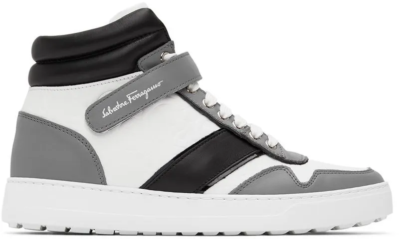 Salvatore Ferragamo White High-Top Noe (753128 020465018)
