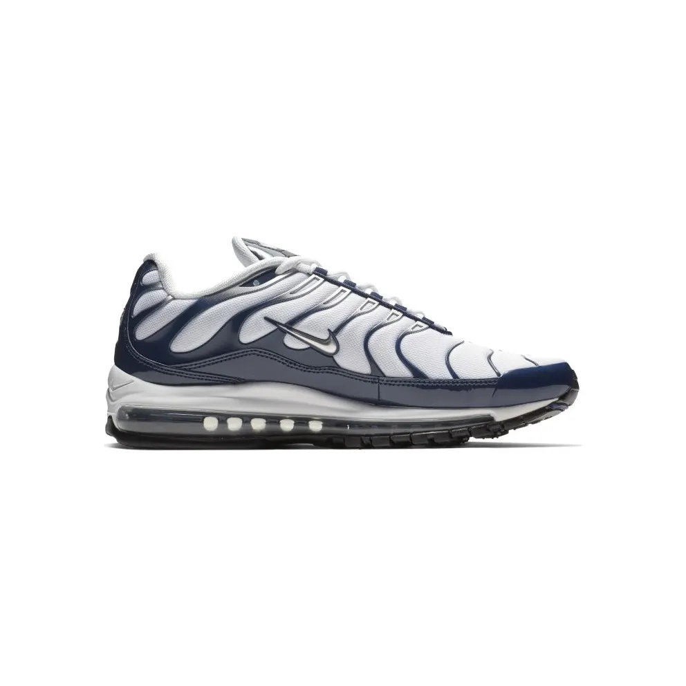 Nike Air Max 97 Plus White Navy White/Metallic Silver-Midnight Navy (AH8144-100)
