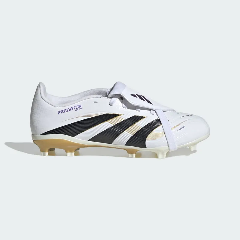 adidas Predator League Fold-Over Tongue FG/MG Cloud White Core Black Gold Metallic (IH9587)