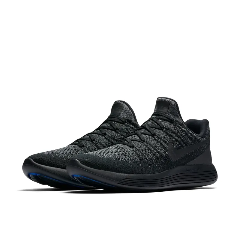 Nike Lunar Epic Low Flyknit 2 Black Dark Grey Black/Dark Grey-Racer Blue-Black (863779-004)