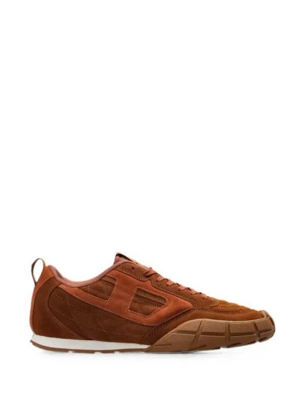 Diesel S-PAGODHA LOW gewatteerde sneakers with logo-applicatie – Grey (Y03731P7534)