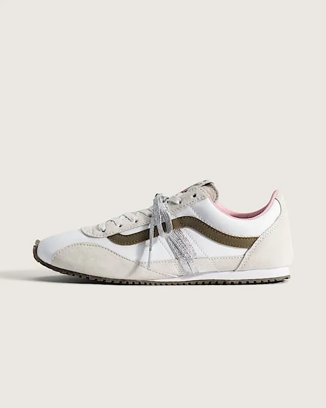 Vans Premium Super Lowpro Trainer White Olive Green (VN000EHQCJ7)