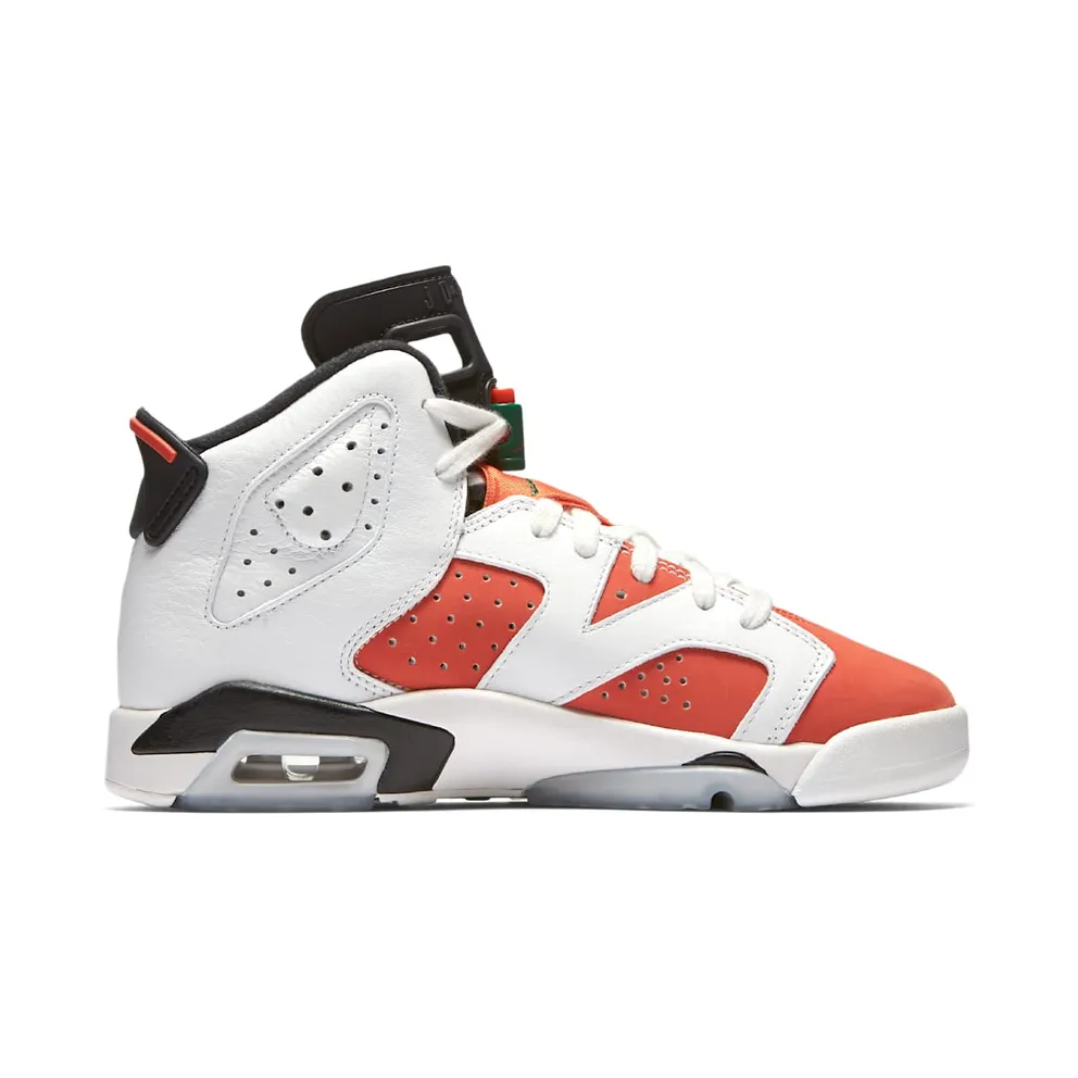Jordan 6 Retro Gatorade Like Mike White (GS) Summit White/Team Orange-Black (384665-145)